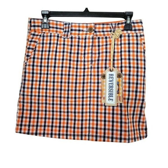 Tailor Vintage Dresses & Skirts - Tailor Vintage Reversible Plaid Orange Mini Skirt Size 4/6 NWT